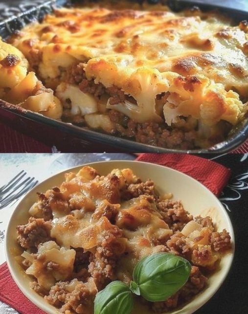 Blumenkohl mit Hackfleisch, überbacken - Einfache Rezepte
