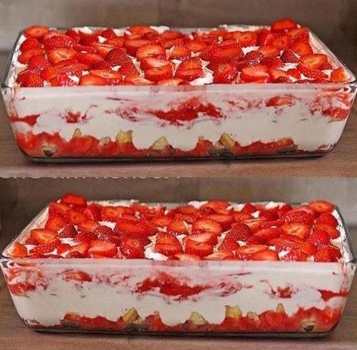 Erdbeer Tiramisu in 10 Minuten fertig mit 300 g Quark
