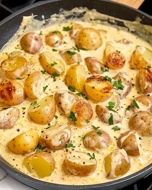 Kartoffeln in Knoblauch-Sahnesauce: Cremiger Genuss für jeden Tag Kartoffeln in Knoblauch-Sahnesauce: Cremiger Genuss für jeden Tag