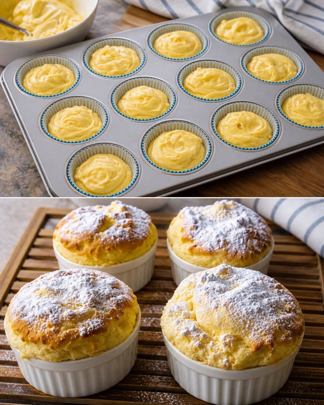 Vanillepudding-Quark-Muffins – super fluffig & einfach 😍🧁