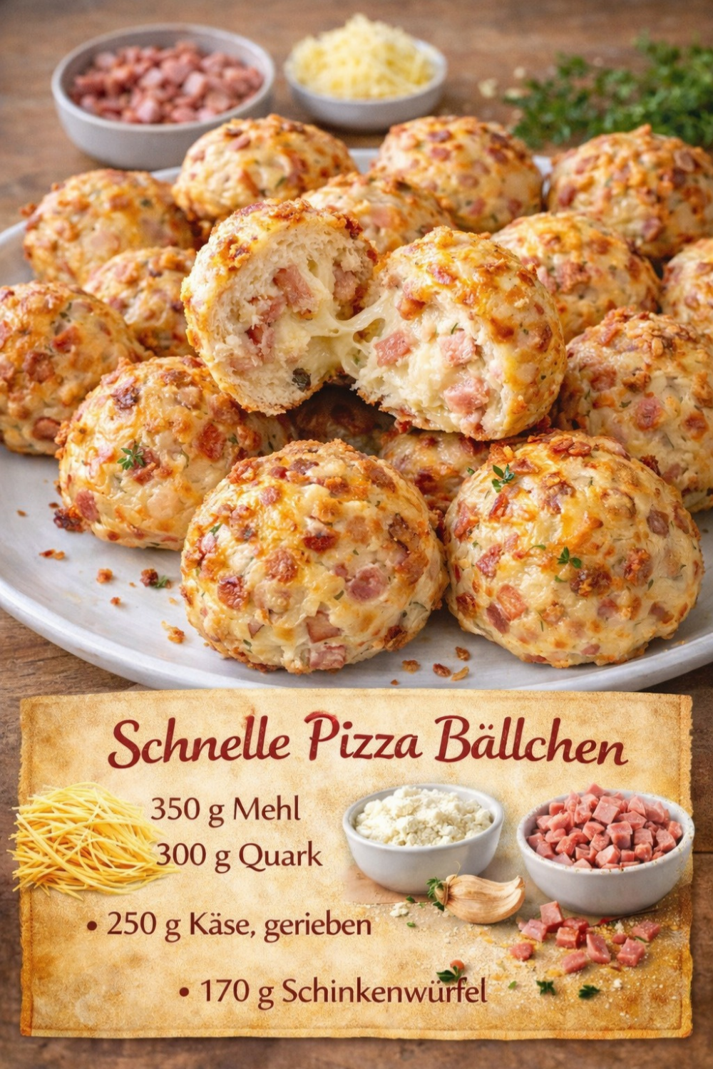 Schnelle Pizza-Bällchen – der ultimative Party-Snack 😍🍕