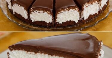 Kokos-Sahnetorte ohne Backen – in 10 Minuten vorbereitet & himmlisch lecker 😍🥥🍫