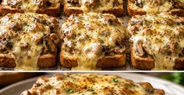 Jägertoast mit Käse überbacken – herzhaft, cremig & unglaublich lecker 😍🍞🧀🍄