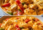Paprika-Sahne-Hähnchen – in nur 20 Minuten auf dem Tisch 😍🍗🌶️