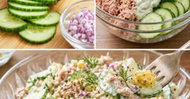 Thunfisch-Gurken-Salat – viel Protein, kaum Kalorien & in 10 Minuten fertig 🥒🐟🥗