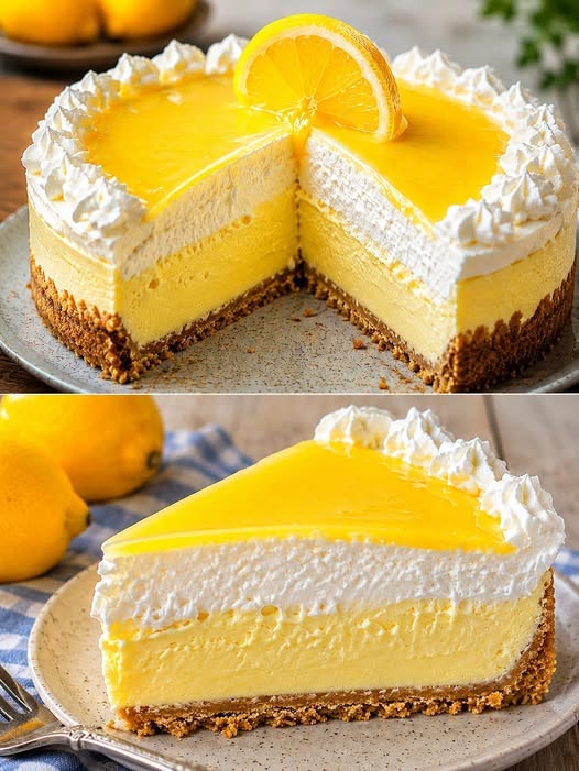 Zitronen-Joghurt-Torte ohne Backen – ein sommerlicher Traum 🍋🍰✨