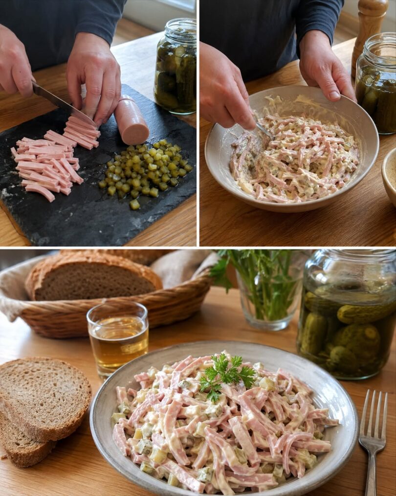 Klassischer Fleischsalat – in 20 Minuten selbst gemacht 🥒🥓🥗