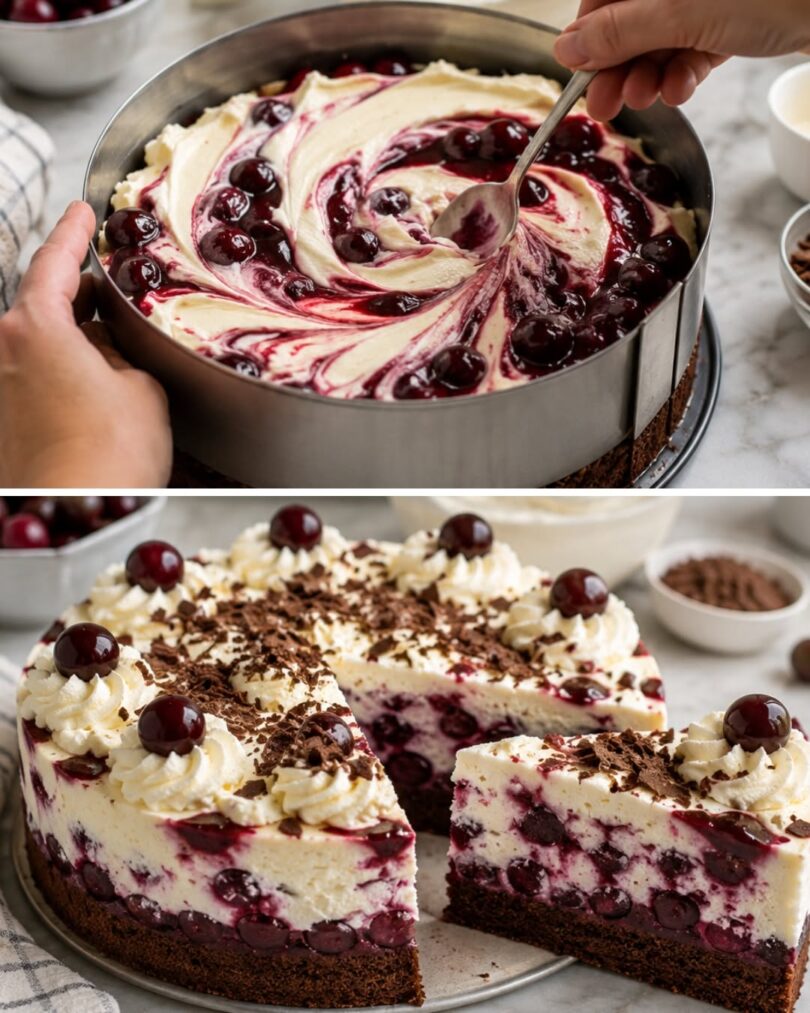 Kirsch-Käsekuchen nach Schwarzwälder Art – cremig, fruchtig & köstlich 🍒🍰