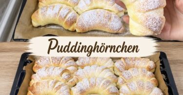 Puddinghörnchen in 15 Minuten im Ofen – fluffig, cremig & unwiderstehlich lecker 🥐🍮