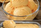 Orangeneis ohne Eismaschine – fruchtig, cremig & perfekt für den Sommer 😍🍊🍦