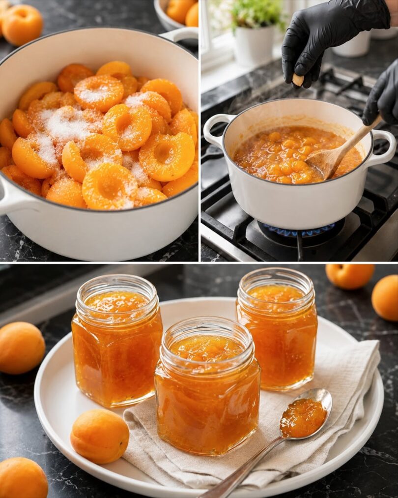 Aprikosenmarmelade nach Omas Art – fruchtig, goldgelb & voller Aroma 😍🍑
