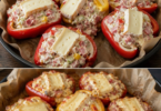 Gefüllte Paprika mit Salami und Käse – herzhaft, saftig und schnell gemacht