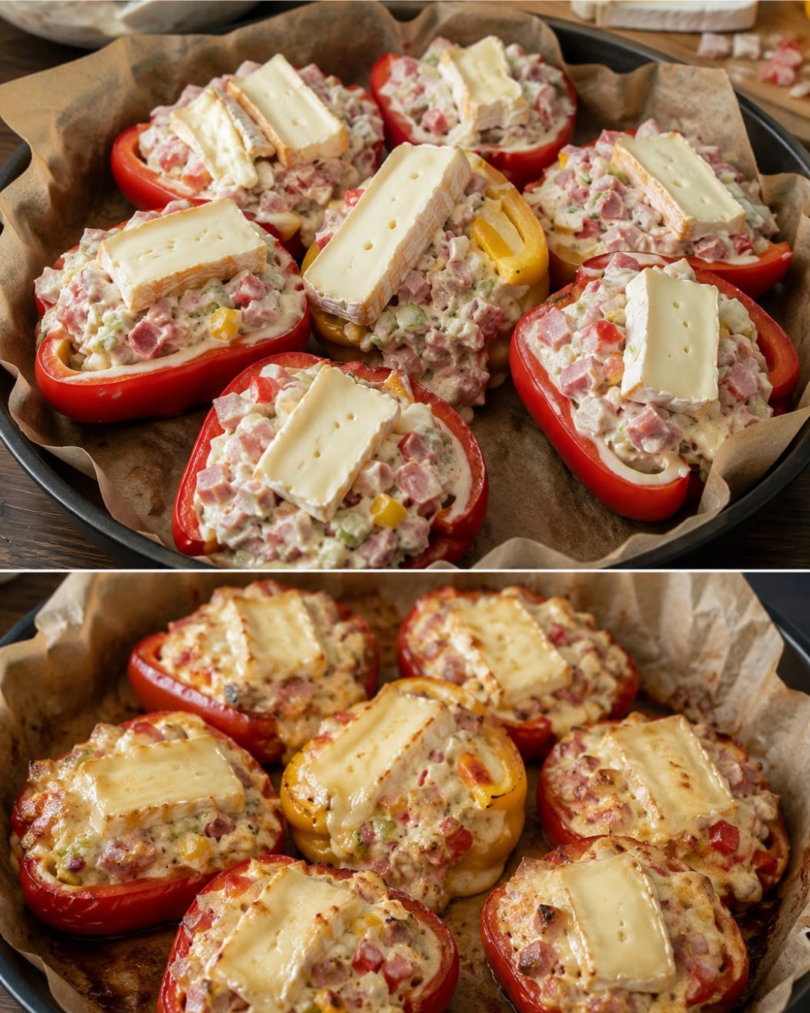 Gefüllte Paprika mit Salami und Käse – herzhaft, saftig und schnell gemacht