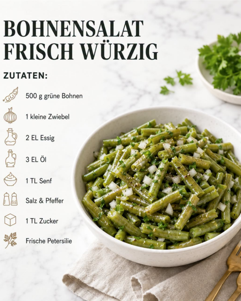 Klassischer Bohnensalat – frisch, würzig und schnell gemacht
