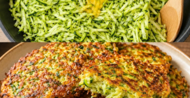Knusprige Zucchini-Käse-Puffer – einfaches Abendessen aus der Pfanne