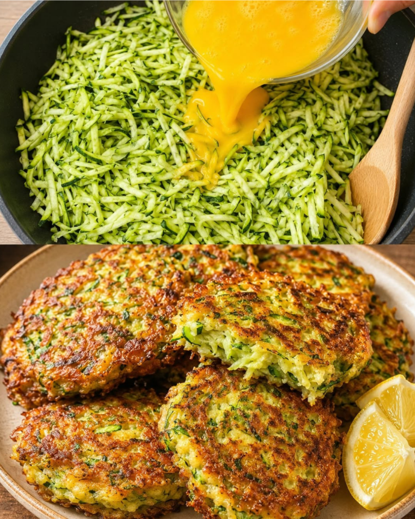 Knusprige Zucchini-Käse-Puffer – einfaches Abendessen aus der Pfanne