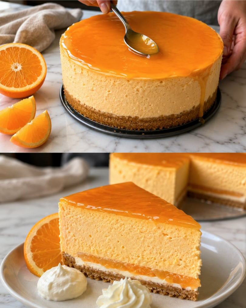 Orangen-Schmandkuchen ohne Backen – cremig, fruchtig und schnell vorbereitet