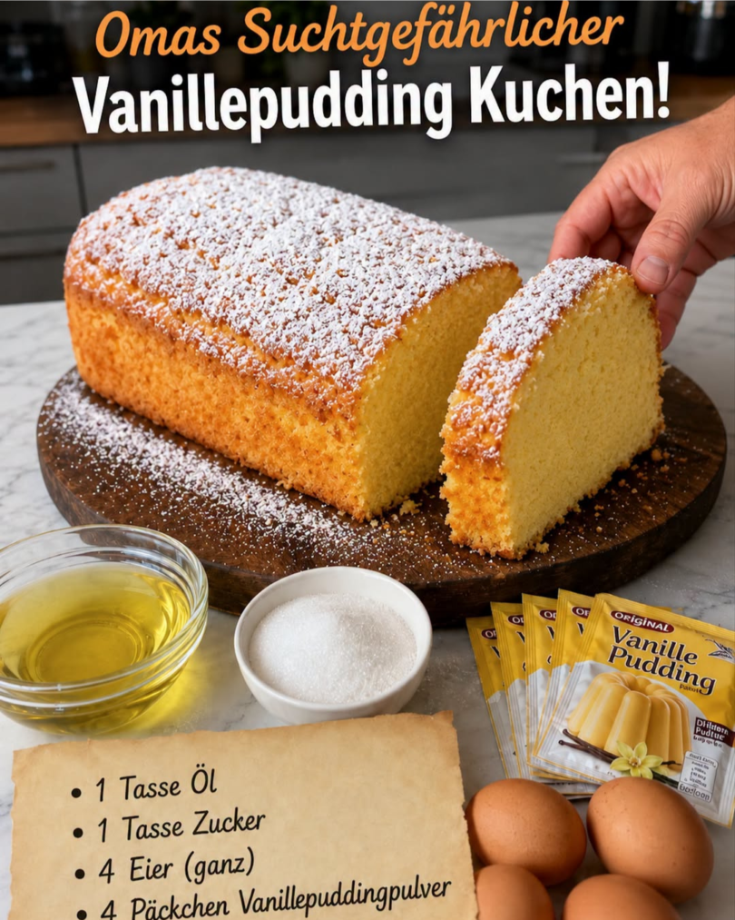 Saftiger Vanillepudding-Kuchen – weich, locker und herrlich aromatisch