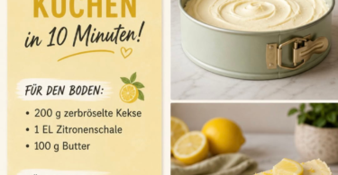 Zitronen-Mascarpone-Kuchen ohne Backen – in 10 Minuten vorbereitet